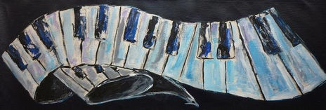 Piano azul 40x112 cm