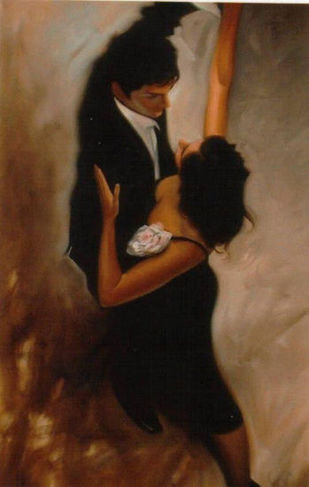 El Tango del Amor Oil Canvas Others