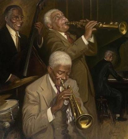 The Jam Session Oil Canvas Others