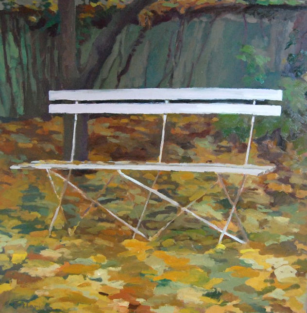 banco en otoño