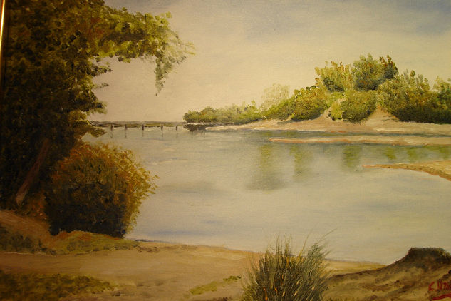 PUENTE A LO LEJOS Oil Canvas Landscaping