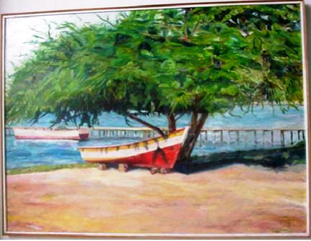 cuji en la playa de Pampatar Oil Canvas Landscaping