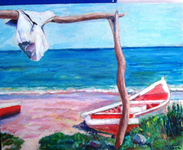 peñero en Playa de Macanao
