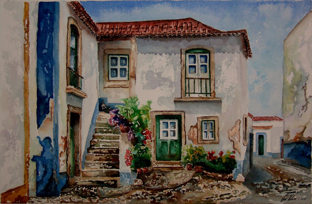 Vila de Sintra Acuarela Papel Paisaje