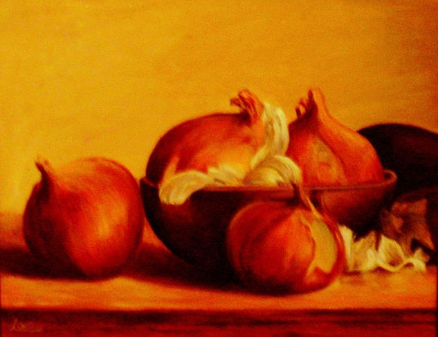 "CEBOLLAS" Oil Canvas Still Life Paintings