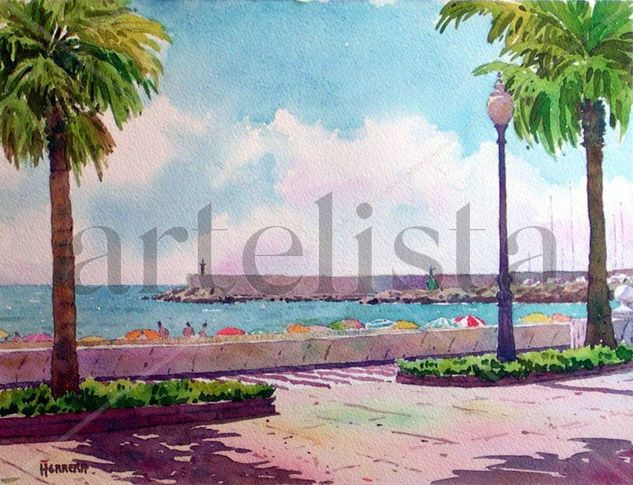 Roquetas de Mar - Junto al Puerto I Watercolour Paper Landscaping