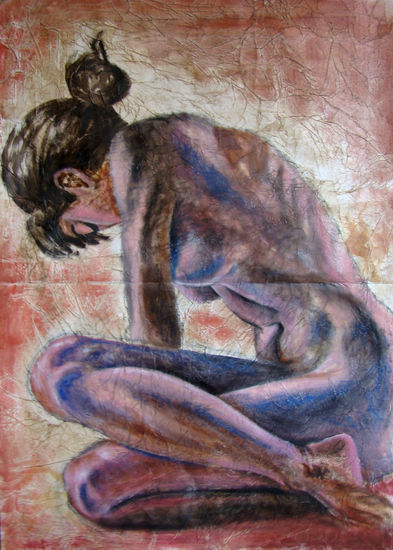 Luz azul Oil Paper Nude Paintings