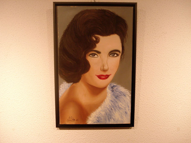 Elizabeth Taylor Óleo Lienzo Retrato