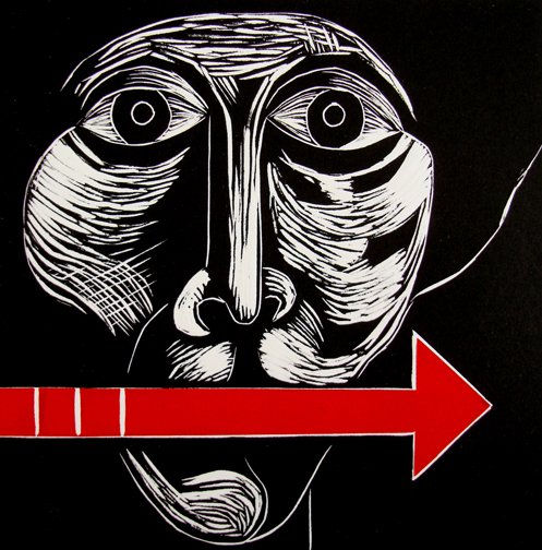 Silencio Linocut