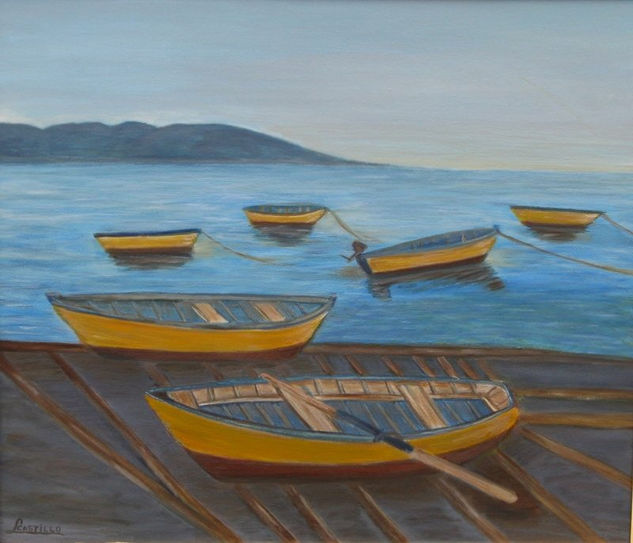 "AMANECER" Oil Canvas Marine Painting