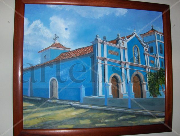 Iglesia Concepción Yaritagua Óleo Lienzo Paisaje