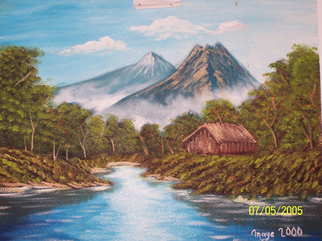 UNO DE LOS RIO ESCONDIDO DE COLIMA Óleo Tabla Paisaje