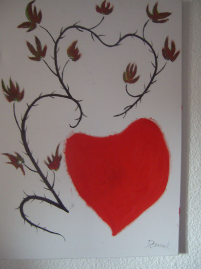 CORAZONES ESPINOSOS Oil Canvas Figure Painting