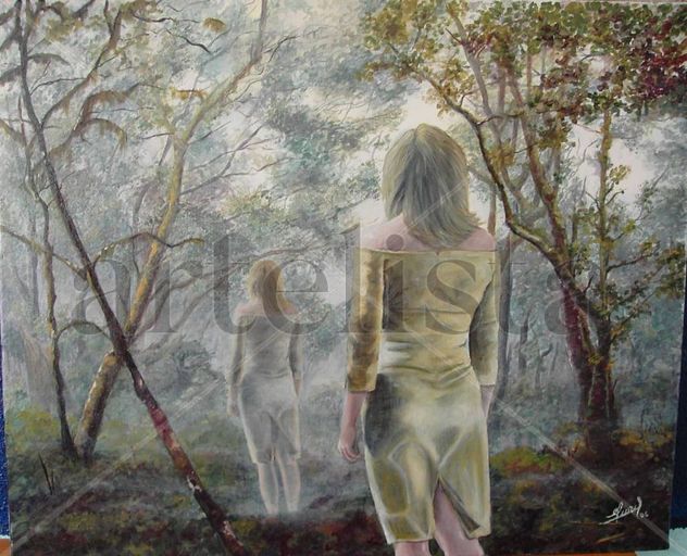 en un bosque de niebla