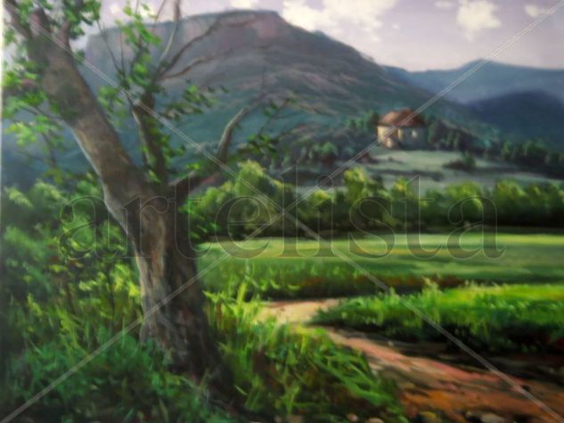 Hostalets d'en Bas Oil Canvas Landscaping