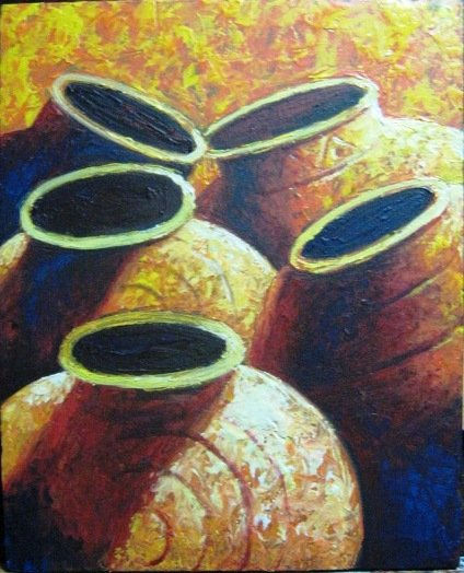 TINAJAS PRECOLOMBINAS Oil Canvas Still Life Paintings