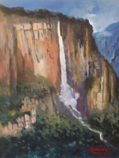 Salto Angel Óleo Lienzo Paisaje