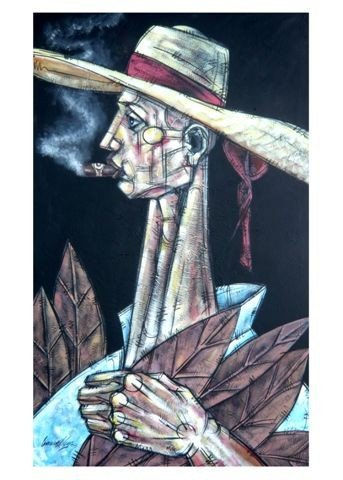 Habanos cubanos Acrylic Canvas Figure Painting