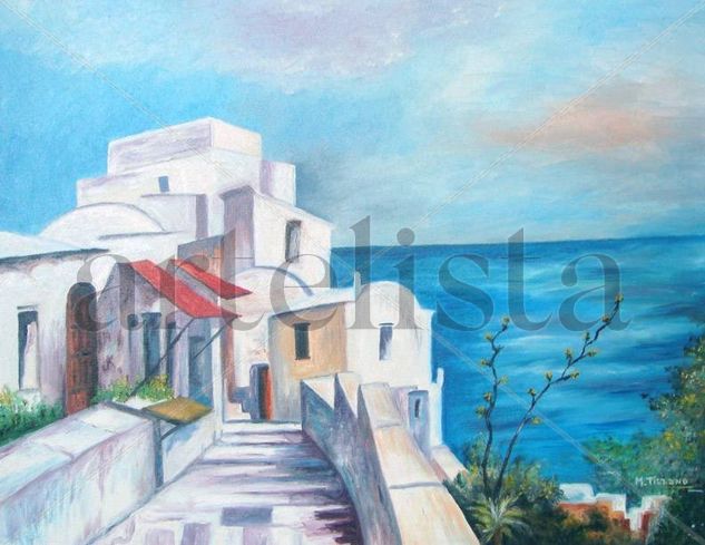 Mikonos Oil Canvas Landscaping