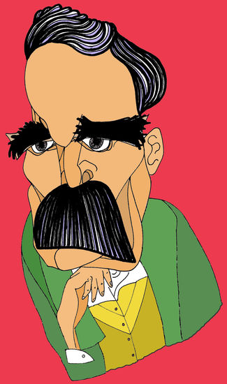 Caricatura de Nietzsche Ink