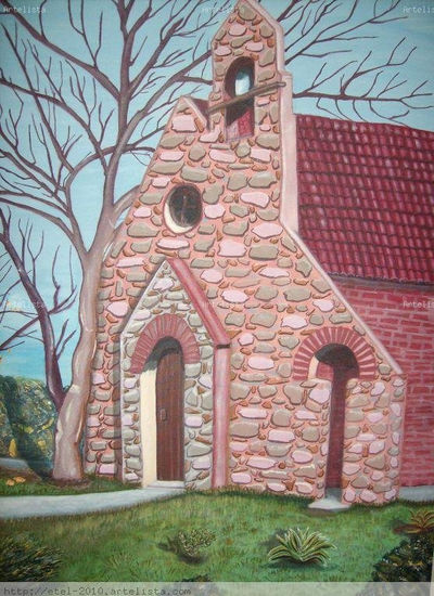 Iglesia Acrylic Canvas Landscaping