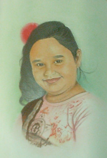 retrato 1 Pastel Cartulina Retrato