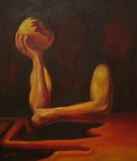 Adam Oil Canvas Figure Painting