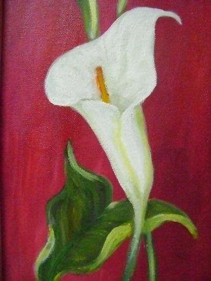 Cala2 Oil Canvas Floral Painting