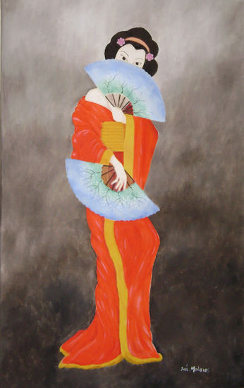 geisha1 Óleo Lienzo Figura