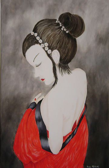 Geisha2 Oil Canvas Figure Painting