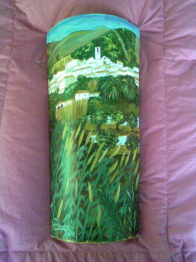pueblo con cañas