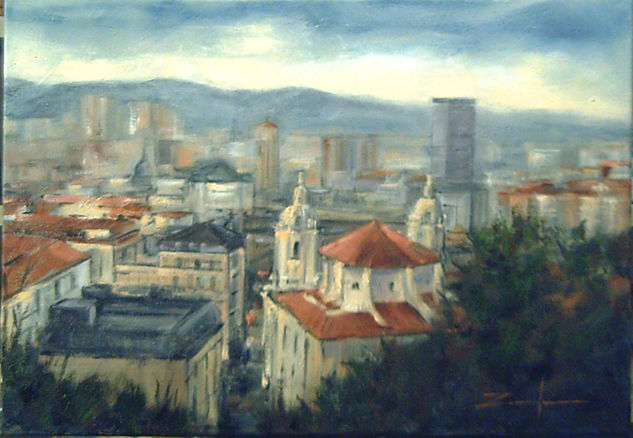 DESDE ASCENSOR DE BEGOÑA Oil Canvas Landscaping