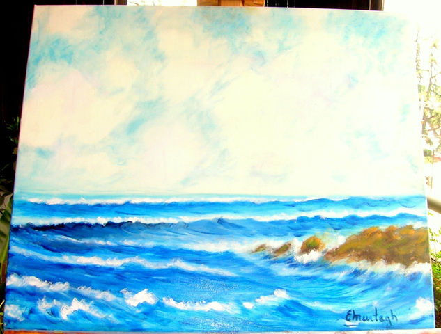 mar y cielo Oil Canvas Marine Painting