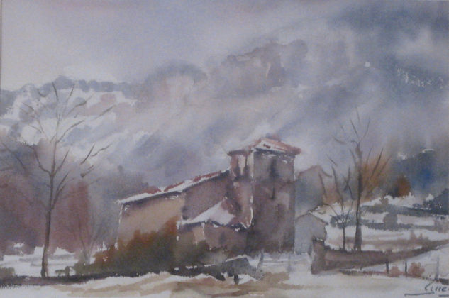 Nieve y bruma en Mena Watercolour Paper Landscaping