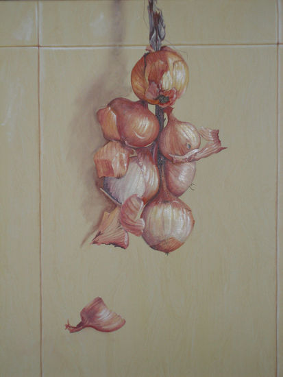 Cebollas Oil Canvas Still Life Paintings