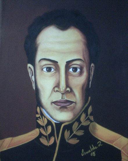 Simon Bolivar Acrílico Lienzo Figura