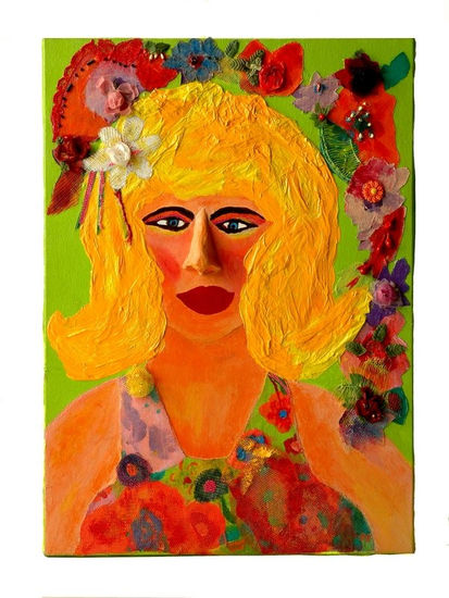 MULHERES DA VIDA Mixed media Textile Figure Painting