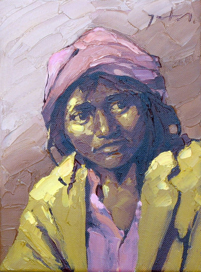 RETRATOS Oil Textile Portrait