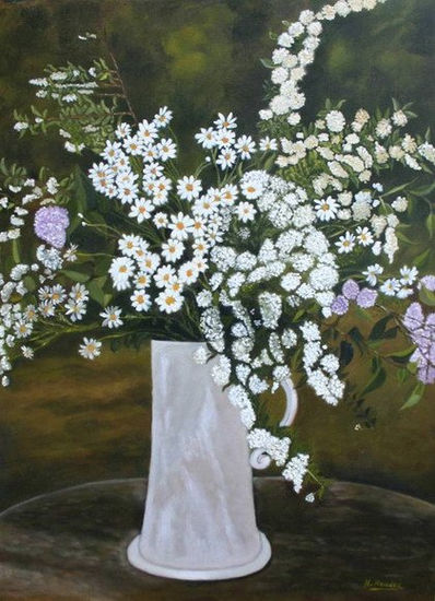 Florero Oil Canvas Floral Painting