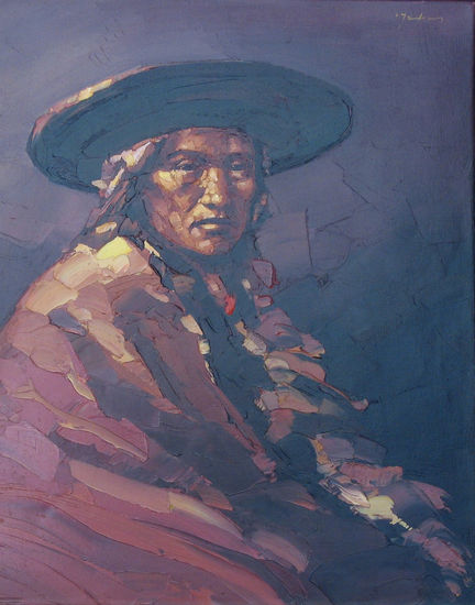 Juan Oil Textile Portrait