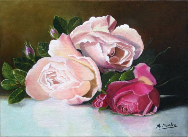 Rosas Oil Canvas Floral Painting