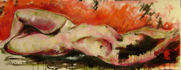 Desnudo femenino II Acrylic Paper Nude Paintings