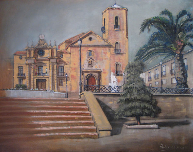 Palacio de Olavide y Parroquia de la Concepción Media Mixta Lienzo Paisaje