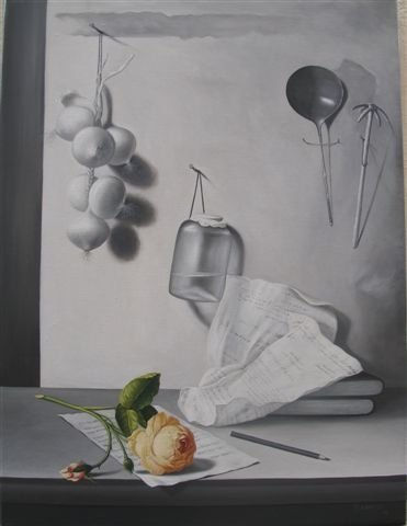 Una rosa para Rosa Oil Canvas Still Life Paintings