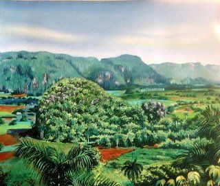 “Detalle del Valle de Viñales” Oil Canvas Landscaping