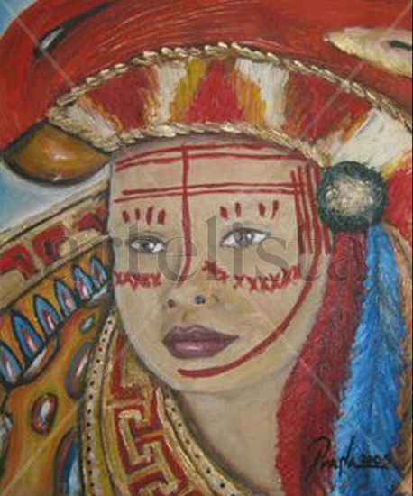 INDIGENA NUKAK MAKU Oil Canvas Portrait