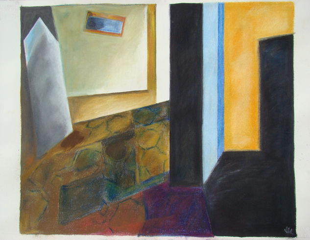 Interior entre rejas Mixed media Paper Others