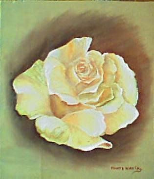 Flores de mi Jardín II Oil Panel Floral Painting