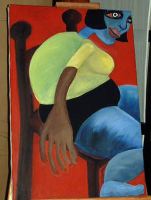 SENTADA Oil Canvas