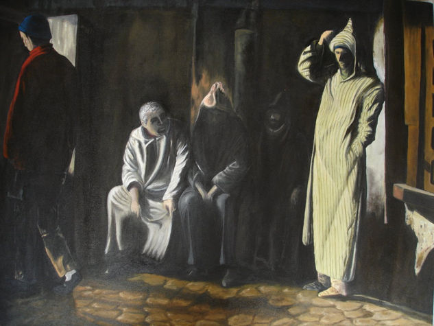 LA REUNIÓN Oil Canvas Figure Painting